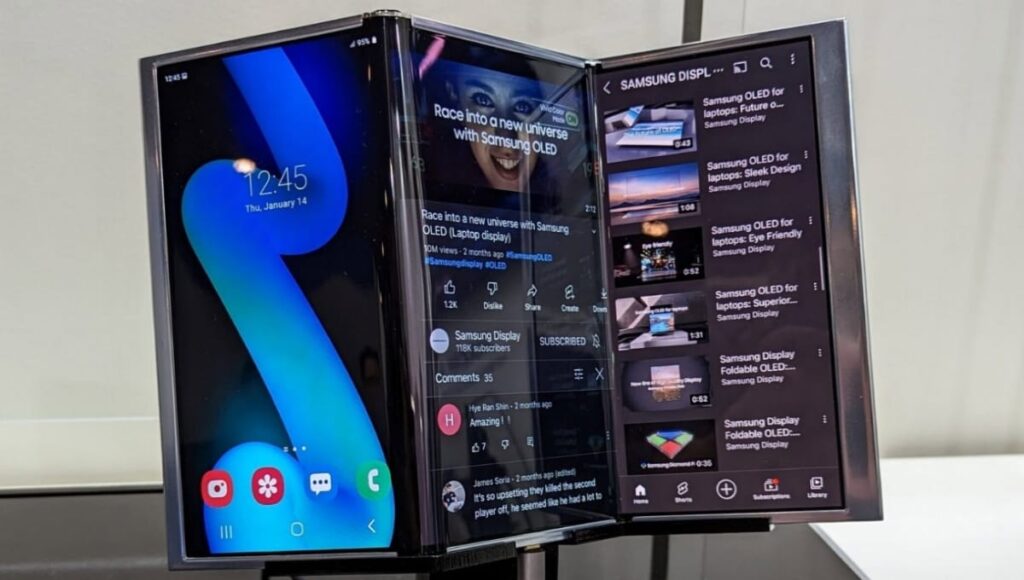 Samsung Galaxy Z Trifold, आ रहा है Samsung का पहला तीन बार मुड़ने वाला स्मार्टफोन Samsung Galaxy Tri Fold Display
