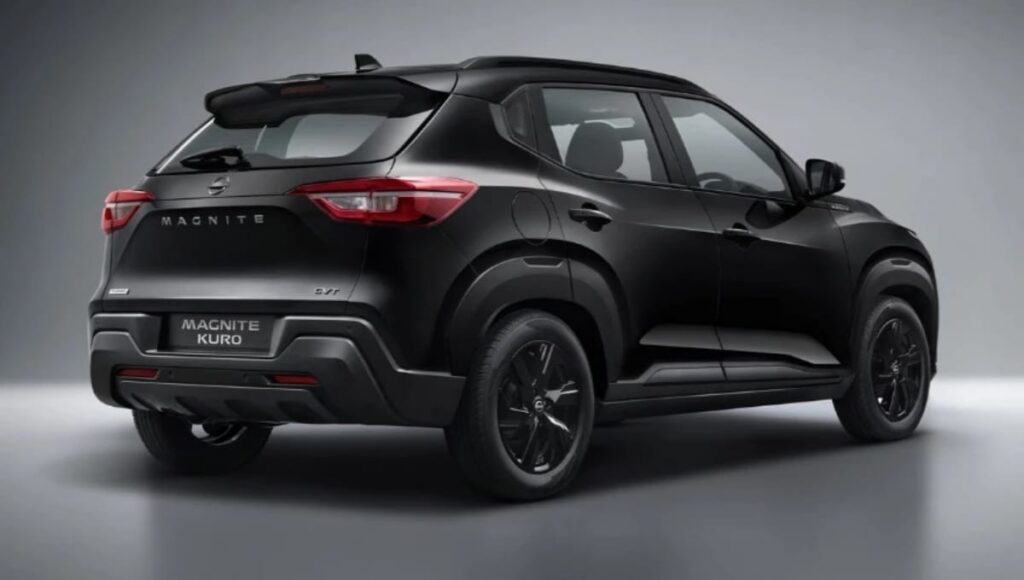 Nissan Magnite कुरो एडिशन भारत में लॉन्च: दमदार लुक और 20kmpl माइलेज के साथ कीमत ₹8.31 लाख से शुरू Nissan Magnite Kuro Edition Exterior