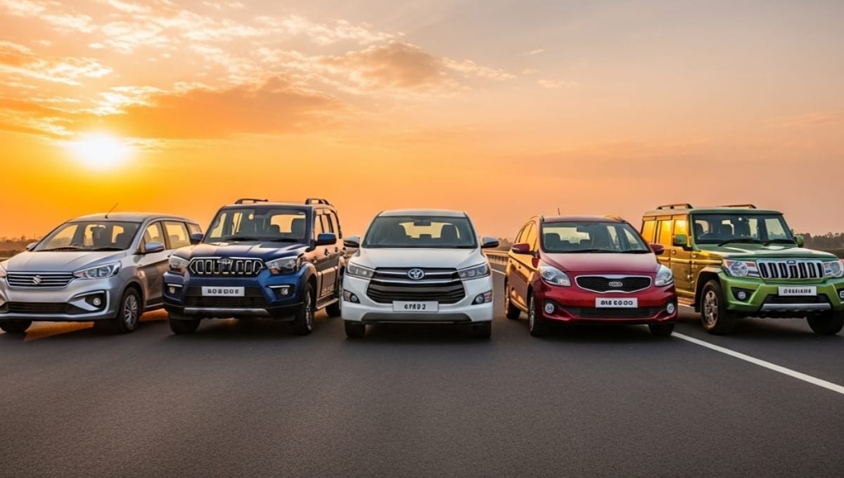 टॉप 5 बेस्ट सेलिंग 7-सीटर कारें Maruti Ertiga, Scorpio, Innova, Kia Carens और Bolero