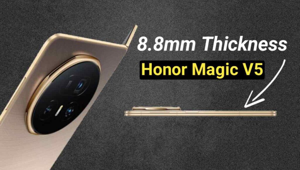 Honor Magic V5 लॉन्च, जेब में स्लिम लेकिन फीचर्स में धमाकेदार फोल्डेबल फोन Honor Magic V5 लॉन्च, जेब में स्लिम लेकिन फीचर्स में धमाकेदार फोल्डेबल फोन
