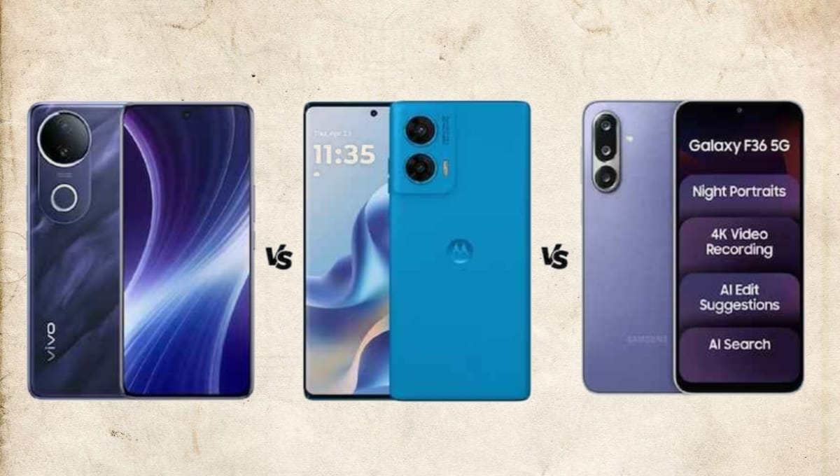Vivo T4R 5G VS Samsung Galaxy F36 5G VS Moto G96
