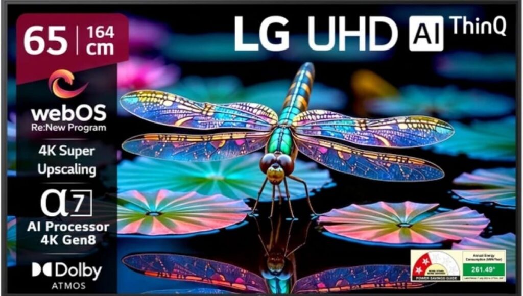 65 इंच Smart TV खरीदने का सपना होगा पूरा, कीमतें देखकर रह जाओगे दंग LG AI TV UA8200 Ultra HD