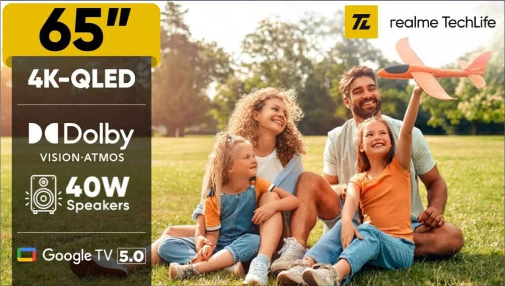 65 इंच Smart TV खरीदने का सपना होगा पूरा, कीमतें देखकर रह जाओगे दंग realme TechLife QLED Ultra HD 65 inch